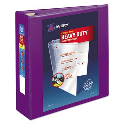View larger image of Heavy-Duty View Binder with DuraHinge and Locking One Touch EZD Rings, 3 Rings, 3" Capacity, 11 x 8.5, Purple