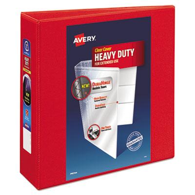 View larger image of Heavy-Duty View Binder with DuraHinge and Locking One Touch EZD Rings, 3 Rings, 3" Capacity, 11 x 8.5, Red