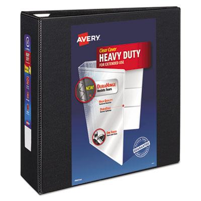 View larger image of Heavy-Duty View Binder with DuraHinge and Locking One Touch EZD Rings, 3 Rings, 4" Capacity, 11 x 8.5, Black