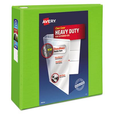 View larger image of Heavy-Duty View Binder with DuraHinge and Locking One Touch EZD Rings, 3 Rings, 4" Capacity, 11 x 8.5, Chartreuse