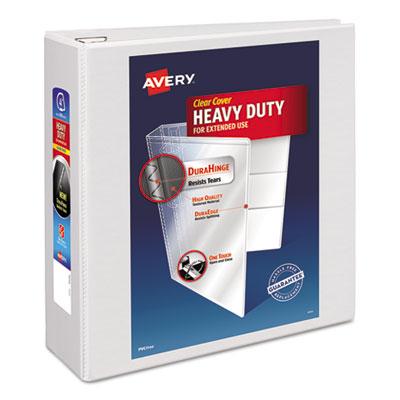 View larger image of Heavy-Duty View Binder with DuraHinge and Locking One Touch EZD Rings, 3 Rings, 4" Capacity, 11 x 8.5, White