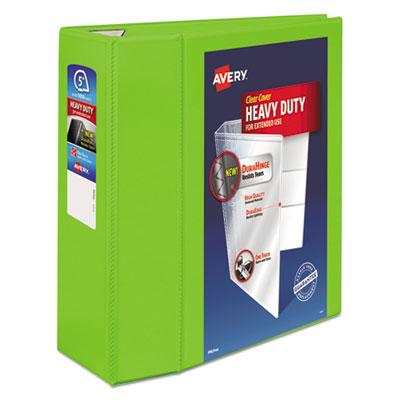 View larger image of Heavy-Duty View Binder with DuraHinge and Locking One Touch EZD Rings, 3 Rings, 5" Capacity, 11 x 8.5, Chartreuse