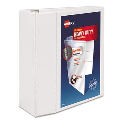 View larger image of Heavy-Duty View Binder with DuraHinge and Locking One Touch EZD Rings, 3 Rings, 5" Capacity, 11 x 8.5, White