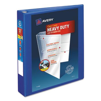 View larger image of Heavy-Duty View Binder with DuraHinge and One Touch EZD Rings, 3 Rings, 1.5" Capacity, 11 x 8.5, Pacific Blue