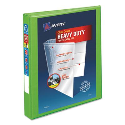View larger image of Heavy-Duty View Binder with DuraHinge and One Touch EZD Rings, 3 Rings, 1" Capacity, 11 x 8.5, Chartreuse