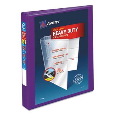 View larger image of Heavy-Duty View Binder with DuraHinge and One Touch EZD Rings, 3 Rings, 1" Capacity, 11 x 8.5, Purple