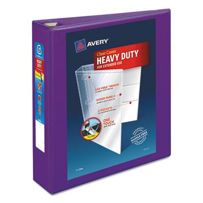 View larger image of Heavy-Duty View Binder with DuraHinge and One Touch EZD Rings, 3 Rings, 2" Capacity, 11 x 8.5, Purple