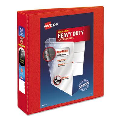View larger image of Heavy-Duty View Binder with DuraHinge and One Touch EZD Rings, 3 Rings, 2" Capacity, 11 x 8.5, Red