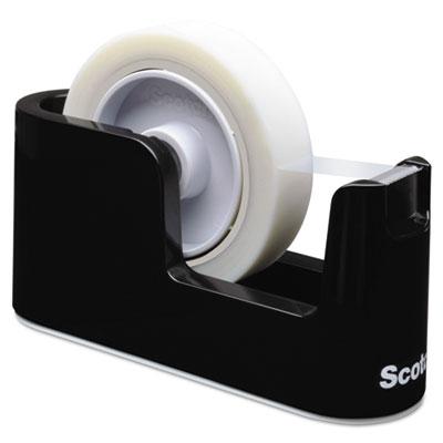 View larger image of Heavy Duty Weighted Desktop Tape Dispenser with One Roll of Tape, 3" Core, ABS, Black