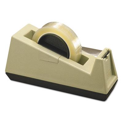 View larger image of Heavy-Duty Weighted Desktop Tape Dispenser, 3" Core, Plastic, Putty/Brown