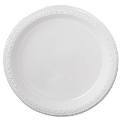 View larger image of Heavyweight Plastic Plates, 9" Diameter, White, 125/Pack, 4 Packs/CT