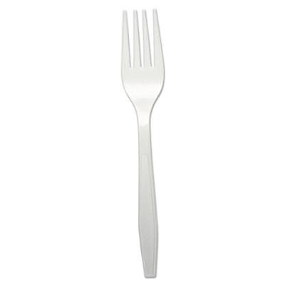 View larger image of Heavyweight Polypropylene Cutlery, Fork, White, 1000/Carton