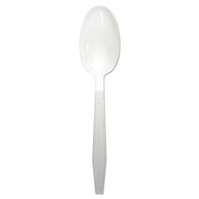 View larger image of Heavyweight Polypropylene Cutlery, Teaspoon, White, 1000/carton