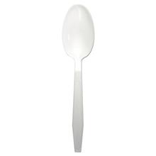 Heavyweight Polypropylene Cutlery, Teaspoon, White, 1000/carton