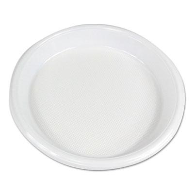 View larger image of Hi-Impact Plastic Dinnerware, Plate, 10" Dia, White, 500/carton