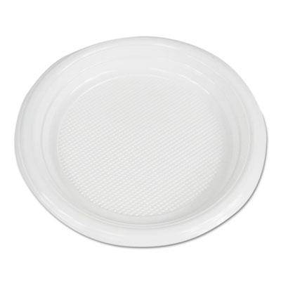 View larger image of Hi-Impact Plastic Dinnerware, Plate, 6" Diameter, White, 1000/Carton