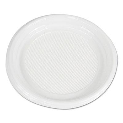 View larger image of Hi-Impact Plastic Dinnerware, Plate, 9" Diameter, White, 500/Carton