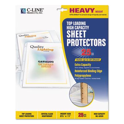 View larger image of High Capacity Polypropylene Sheet Protectors, Clear, 50", 11 x 8 1/2, 25/BX