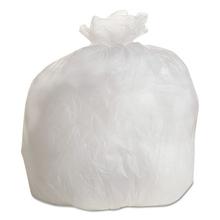 High-Density Can Liners, 45 gal, 19 mic, 40" x 46", Natural, 25 Bags/Roll, 6 Rolls/Carton