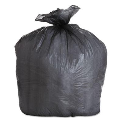 View larger image of High-Density Can Liners, 56 gal, 19 mic, 43" x 47", Black, 25 Bags/Roll, 6 Rolls/Carton