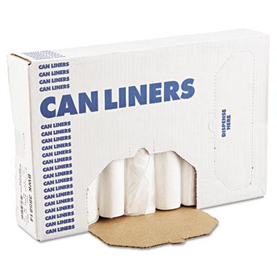 View larger image of High-Density Can Liners, 60 gal, 11 mic, 38" x 58", Natural, 25 Bags/Roll, 8 Rolls/Carton