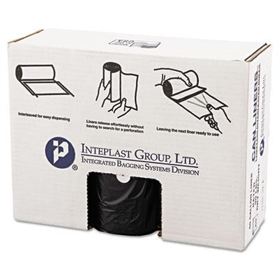 View larger image of High-Density Commercial Can Liners Value Pack, 60 gal, 19 mic, 38" x 58", Black, 25 Bags/Roll, 6 Rolls/Carton