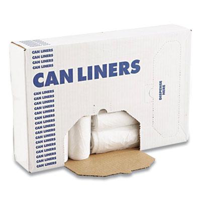 View larger image of High Density Industrial Can Liners Coreless Rolls, 30 gal, 16 mic, 30 x 37, Natural, 25 Bags/Roll, 20 Rolls/Carton