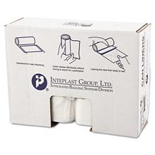 High-Density Interleaved Commercial Can Liners, 60 gal, 17 mic, 38" x 60", Clear, 25 Bags/Roll, 8 Rolls/Carton