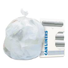 High-Density Waste Can Liners, 16 gal, 6 mic, 24" x 33", Natural, 50 Bags/Roll, 20 Rolls/Carton