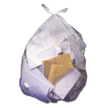 High-Density Waste Can Liners, 45 gal, 12 mic, 40" x 48", Natural, 25 Bags/Roll, 10 Rolls/Carton