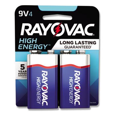 View larger image of High Energy Premium Alkaline 9V Batteries, 4/Pack