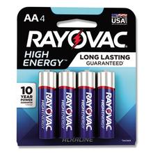 High Energy Premium Alkaline AA Batteries, 4/Pack