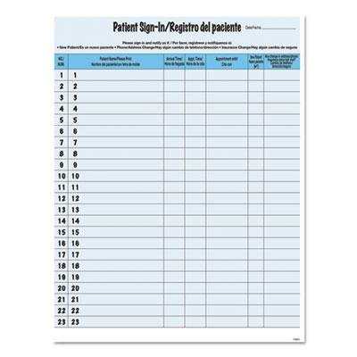 View larger image of HIPAA Labels, Patient Sign-In, 8.5 x 11, Blue, 23/Sheet, 125 Sheets/Pack