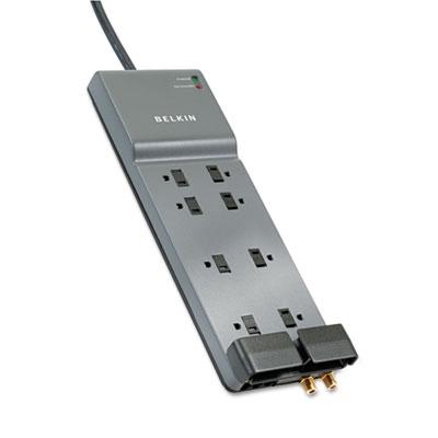View larger image of Home/Office Surge Protector, 8 Outlets, 12 ft Cord, 3390 Joules, Dark Gray