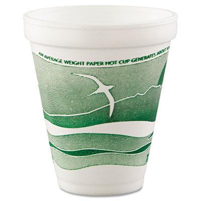 View larger image of Horizon Hot/Cold Foam Drinking Cups, 12oz, Green/White, 25/Bag, 40 Bags/Carton