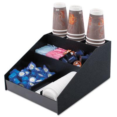 View larger image of Horizontal Condiment Organizer, 9 Compartments, 12 x 16 x 7.5, Black