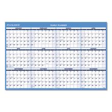 Horizontal Reversible/Erasable Wall Planner, 48 x 32, White/Blue Sheets, 12-Month (Jan to Dec): 2023