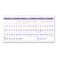 Deluxe Three-Month Reference Wall Calendar, Horizontal Orientation, 24 x 12, White Sheets, 15-Month (Dec-Feb): 2022 to 2024