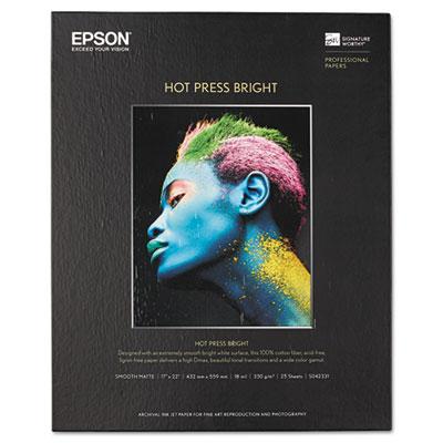 View larger image of Hot Press Bright Fine Art Paper, 17 mil, 17 x 22, Smooth Matte White, 25/Pack