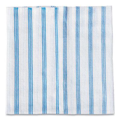 View larger image of Disposable Microfiber Cleaning Cloths, 12 x 12, Blue/White Stripes, 600/Carton