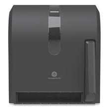 Hygienic Push-Paddle Roll Towel Dispenser, 13 x 10 x 14.4, Black