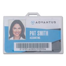 ID Card Holders, Horizontal, 3.68 x 2.25, Clear, 25/Pack