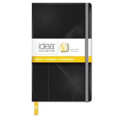 View larger image of Idea Collective Journal, Hardcover with Elastic Closure, 1-Subject, Wide/Legal Rule, Black Cover, (120) 8.25 x 5 Sheets