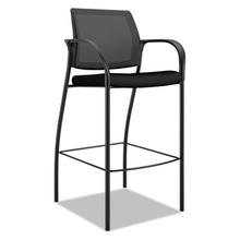 Ignition 2.0 Ilira-Stretch Mesh Back Cafe Height Stool, Supports up to 300 lbs., Black Seat/Black Back, Black Base