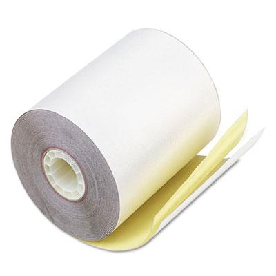 View larger image of Impact Printing Carbonless Paper Rolls, 0.69" Core, 3.25" x 80 ft, White/Canary, 60/Carton