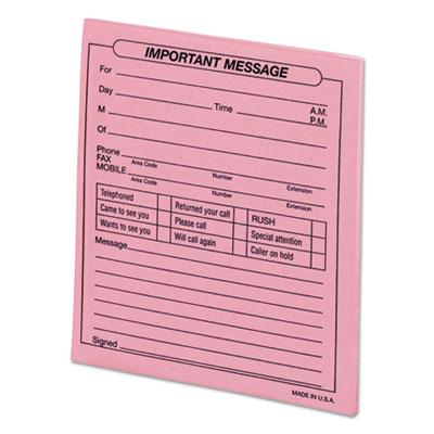 View larger image of "Important Message" Pink Pads, One-Part (No Copies), 4.25 x 5.5, 50 Forms/Pad, 12 Pads/Pack
