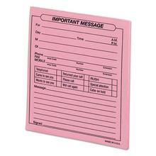 "Important Message" Pink Pads, One-Part (No Copies), 4.25 x 5.5, 50 Forms/Pad, 12 Pads/Pack