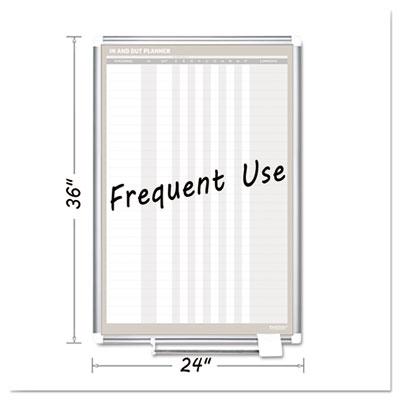 View larger image of In-Out Magnetic Dry Erase Board, 24 x 36, White Surface, Silver Aluminum Frame
