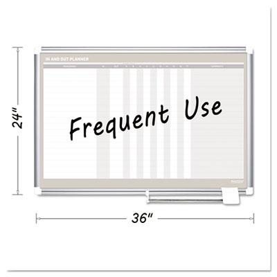 View larger image of In-Out Magnetic Dry Erase Board, 36 x 24, White Surface, Silver Aluminum Frame