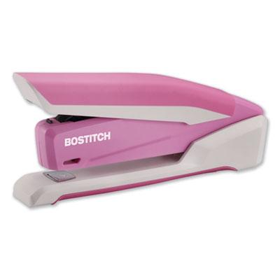 View larger image of InCourage Spring-Powered Desktop Stapler with Antimicrobial Protection, 20-Sheet Capacity, Pink/Gray
